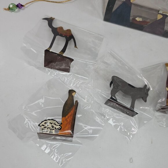 Handcrafted Metal Nativity Scene Set With Box Thin Sheet Metal Christmas Decor - Picture 11 of 11